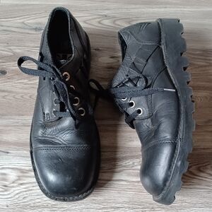 TUK Black Leather Chunky Oxfords Mens sz 8